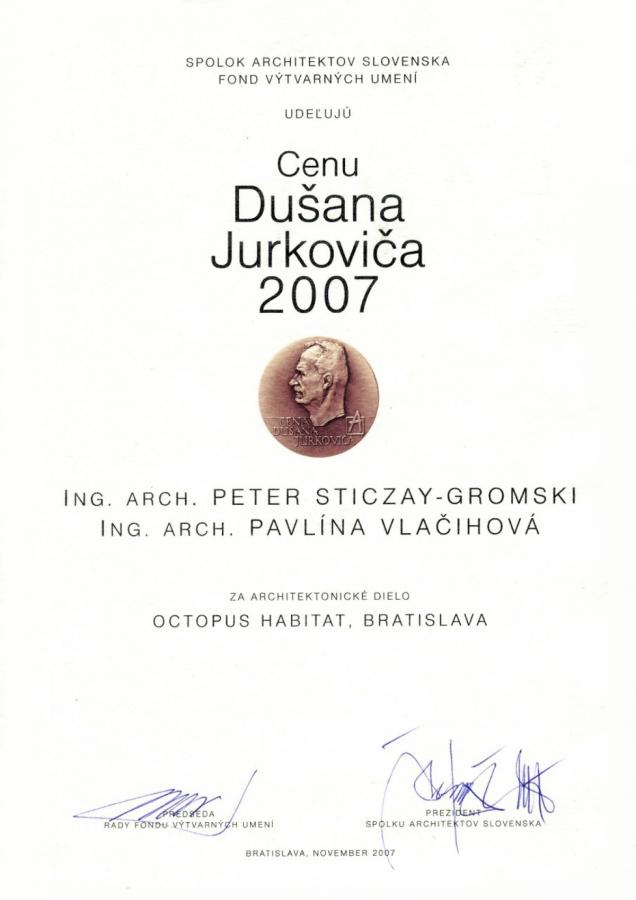 ocenění polyfunkční novostavba Octopus Habitat Bratislava kancelářské, obchodní plochy, byty