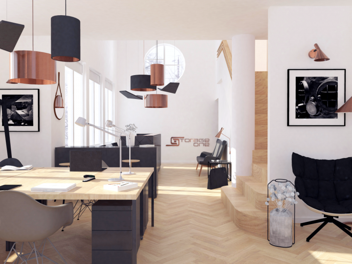rekonstrukce redesign kanceláří pro IT firmu měď a lesk Praha 