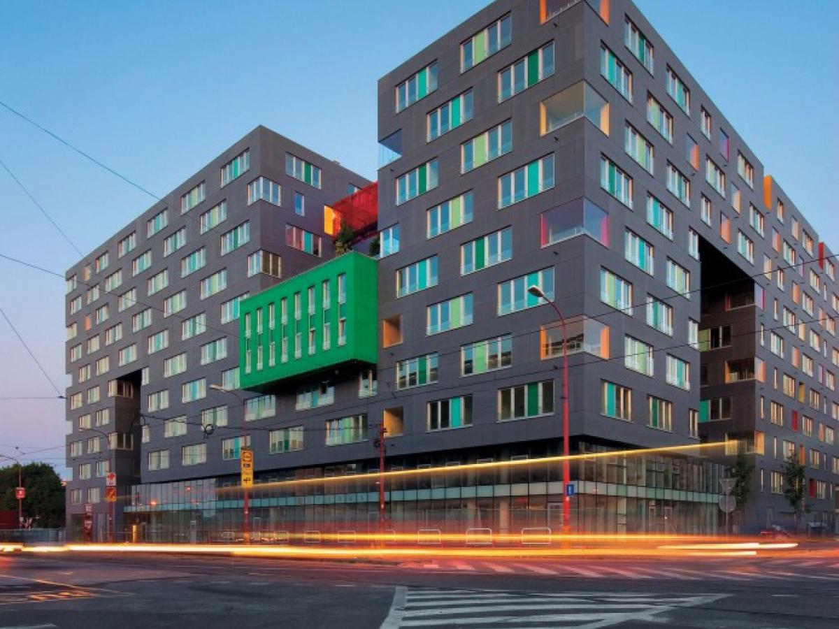 polyfunkční novostavba Octopus Habitat Bratislava kancelářské, obchodní plochy, byty